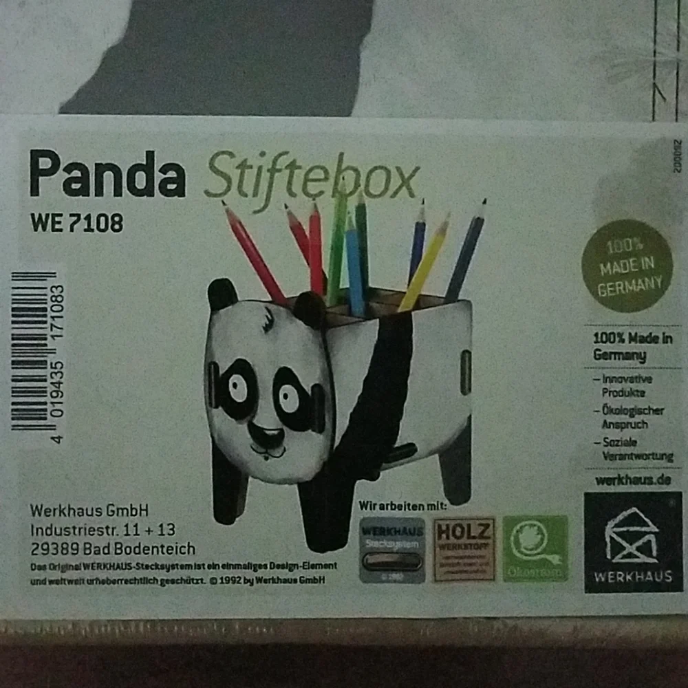 Panda Pencil Holder NWT